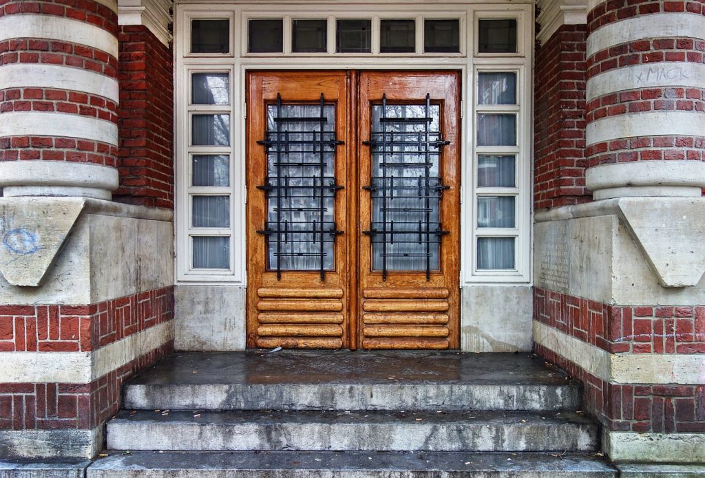 door, wooden door, entrance
